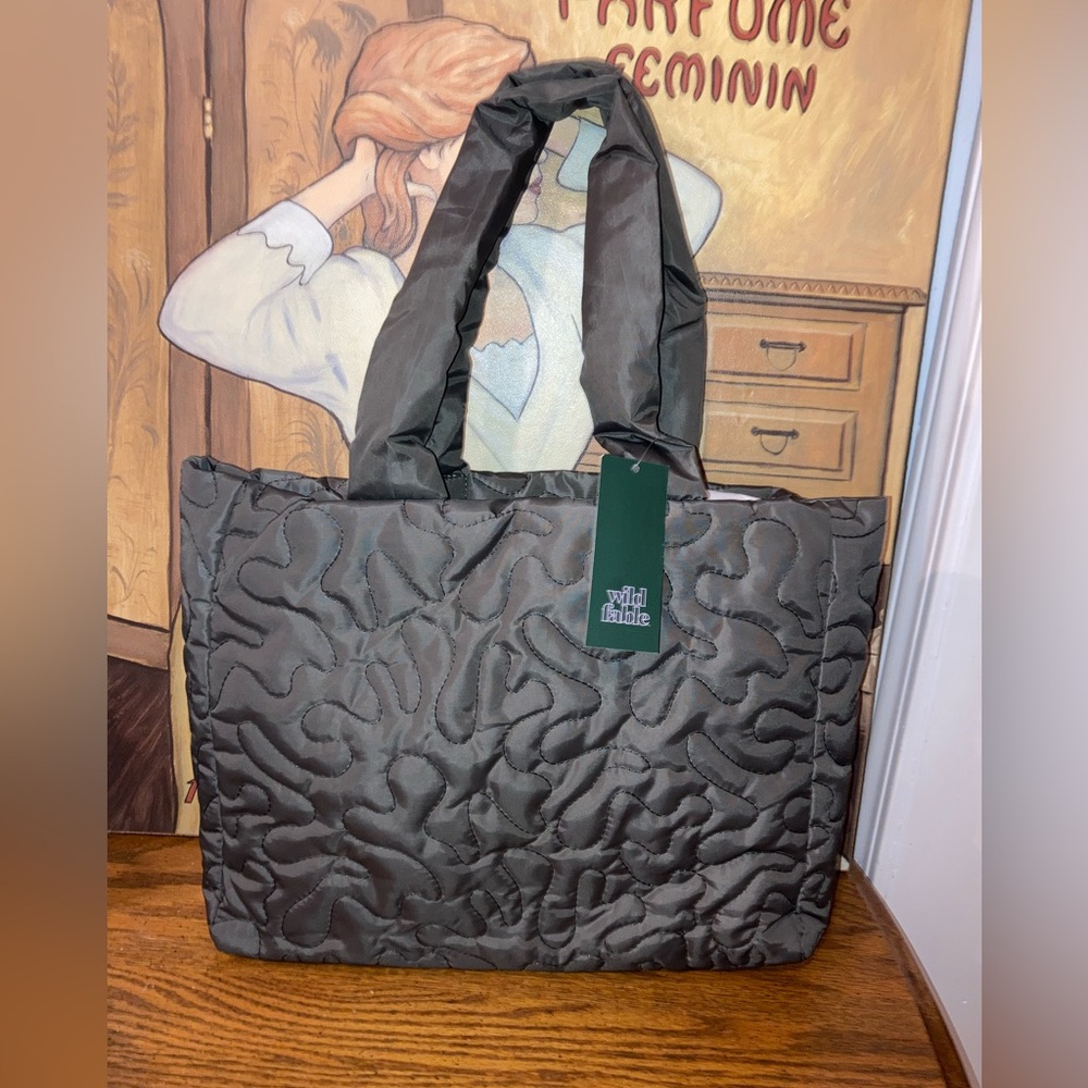 Wild Fable Dark Green Quilted Tote Green - NWT Tote